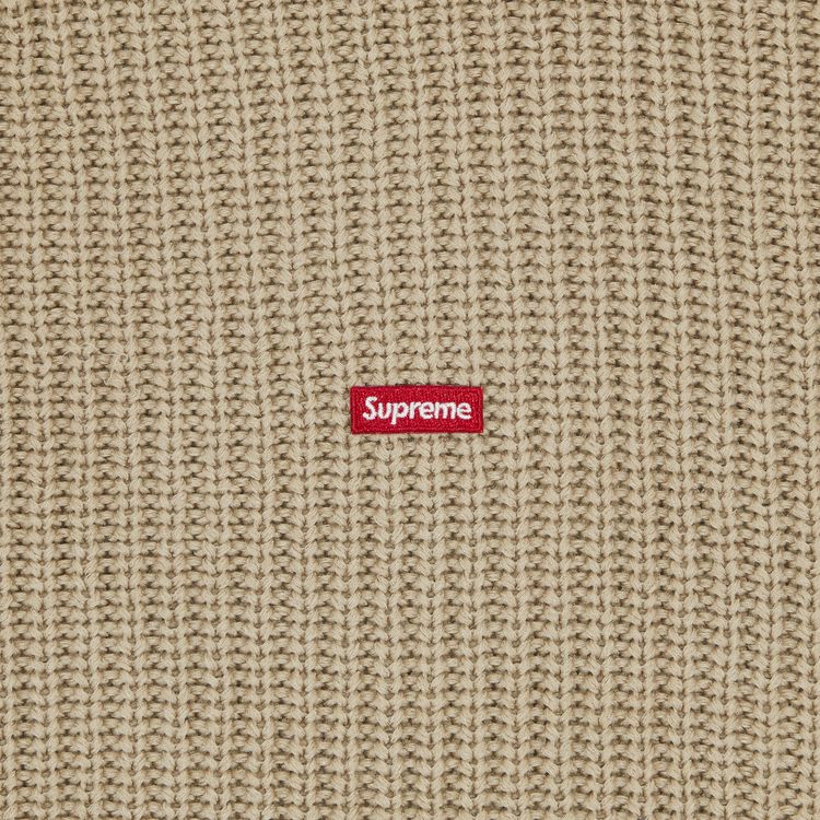 Supreme Small Box Ribbed Sweater Tan