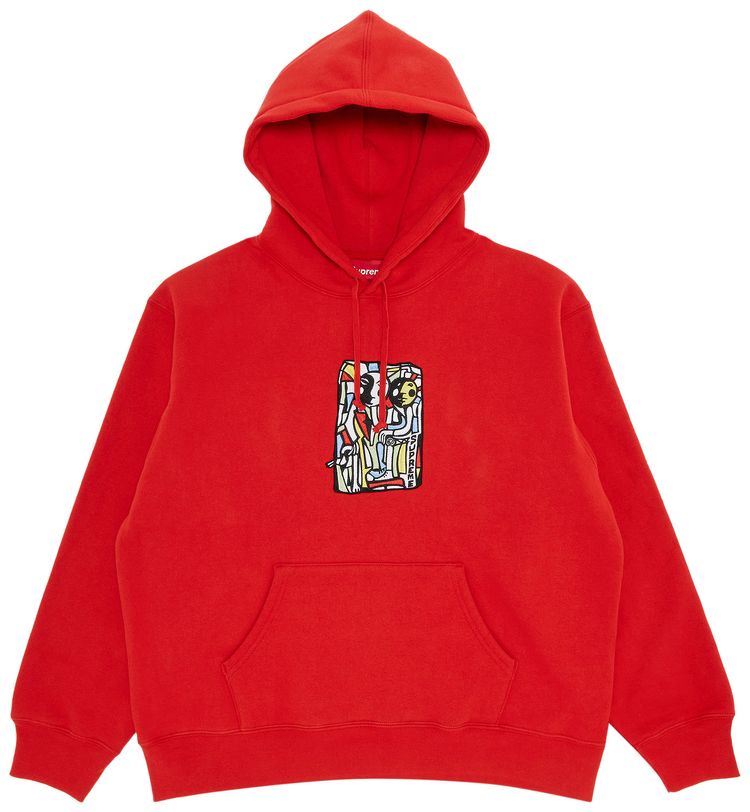 Supreme Neil Blender Mosaic Hooded Sweatshirt Burnt Red