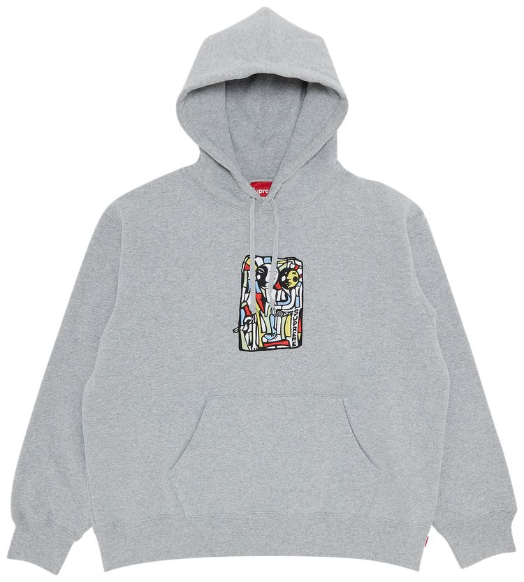 Supreme Neil Blender Mosaic Hooded Sweatshirt Heather Grey