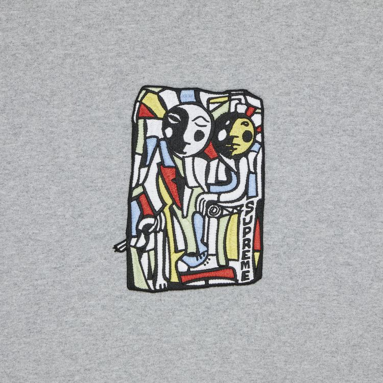 Supreme Neil Blender Mosaic Hooded Sweatshirt Heather Grey