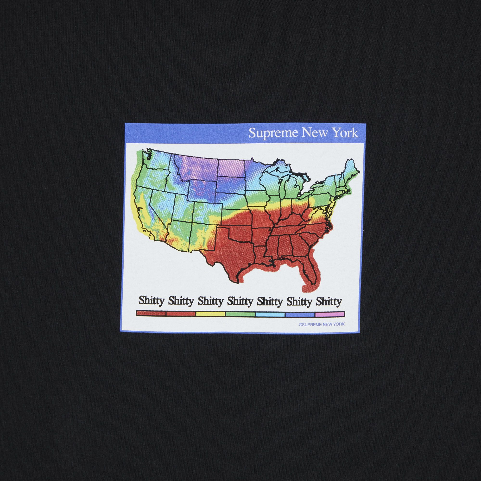 Buy Supreme Weather Tee 'Black' - FW23T29 BLACK | GOAT