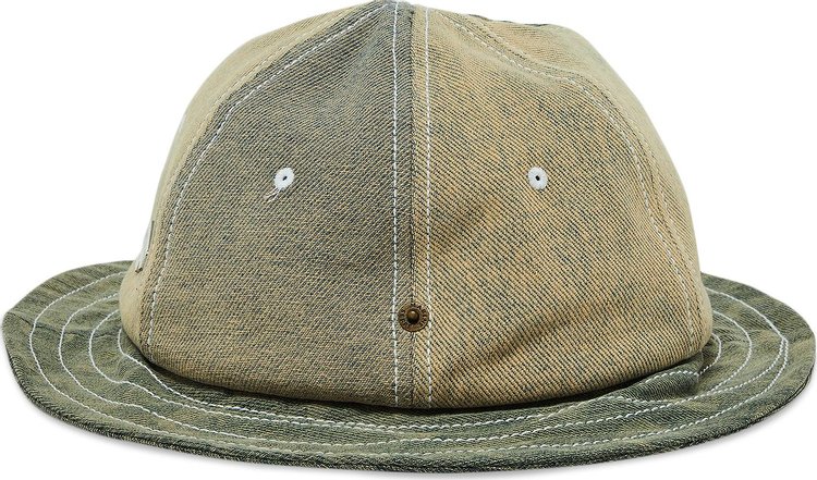 Marine Serre Regenerated Denim Bell Hat Washed Denim