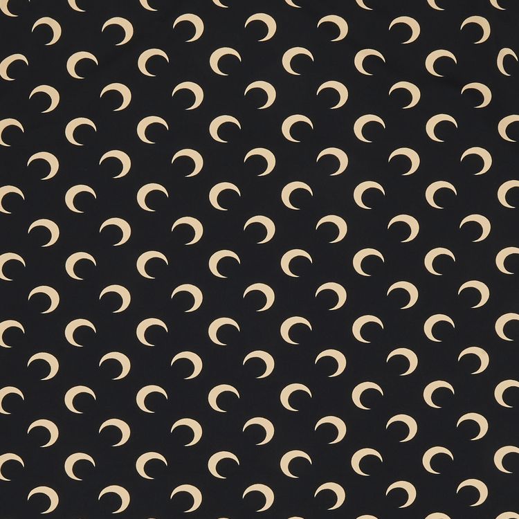 Marine Serre Regenerated All Over Moon Jersey Second Skin Top Black