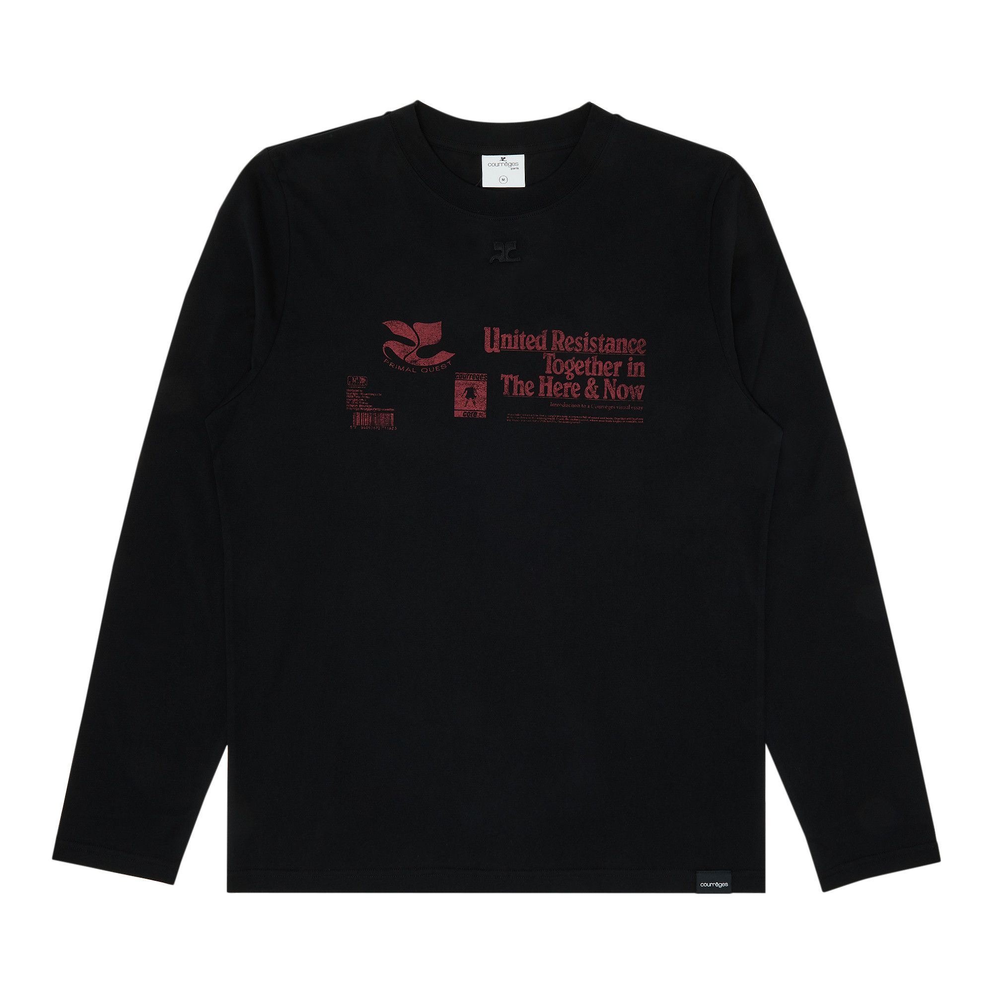 【COURREGES】Short Sleeve T-shirt/追跡+関税+全国送料込み SIGNATURE CONTRAST T-SHIRT - courrèges