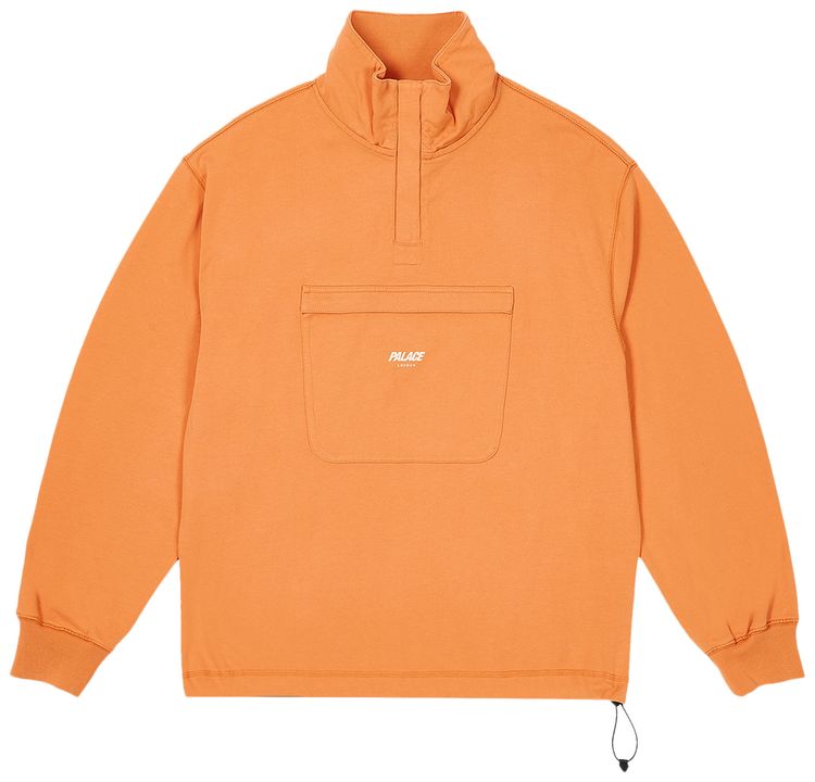 Palace 14 Zip Washed Funnel Tiger Orange