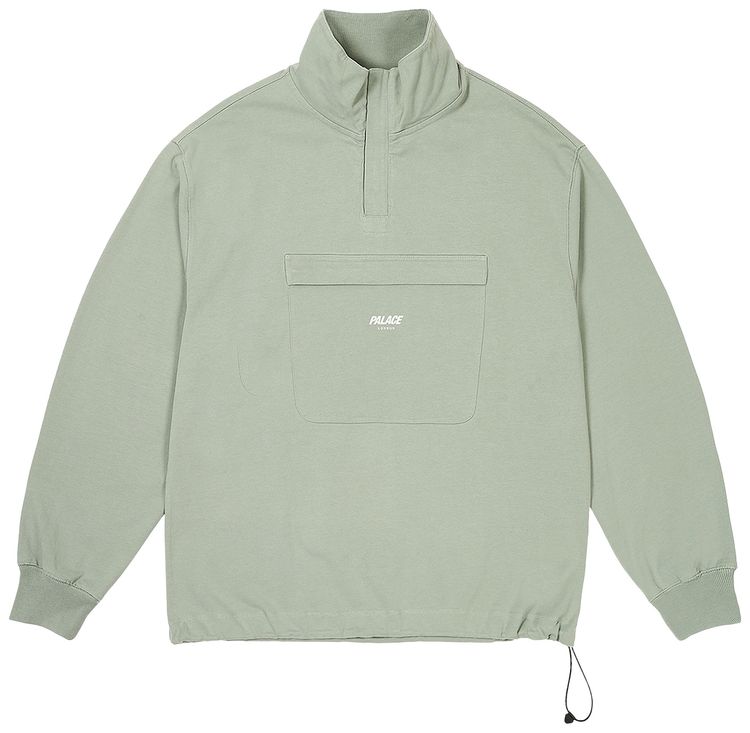 Palace 14 Zip Washed Funnel Jade