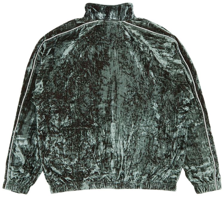Supreme Crushed Velvet Track Jacket Olive