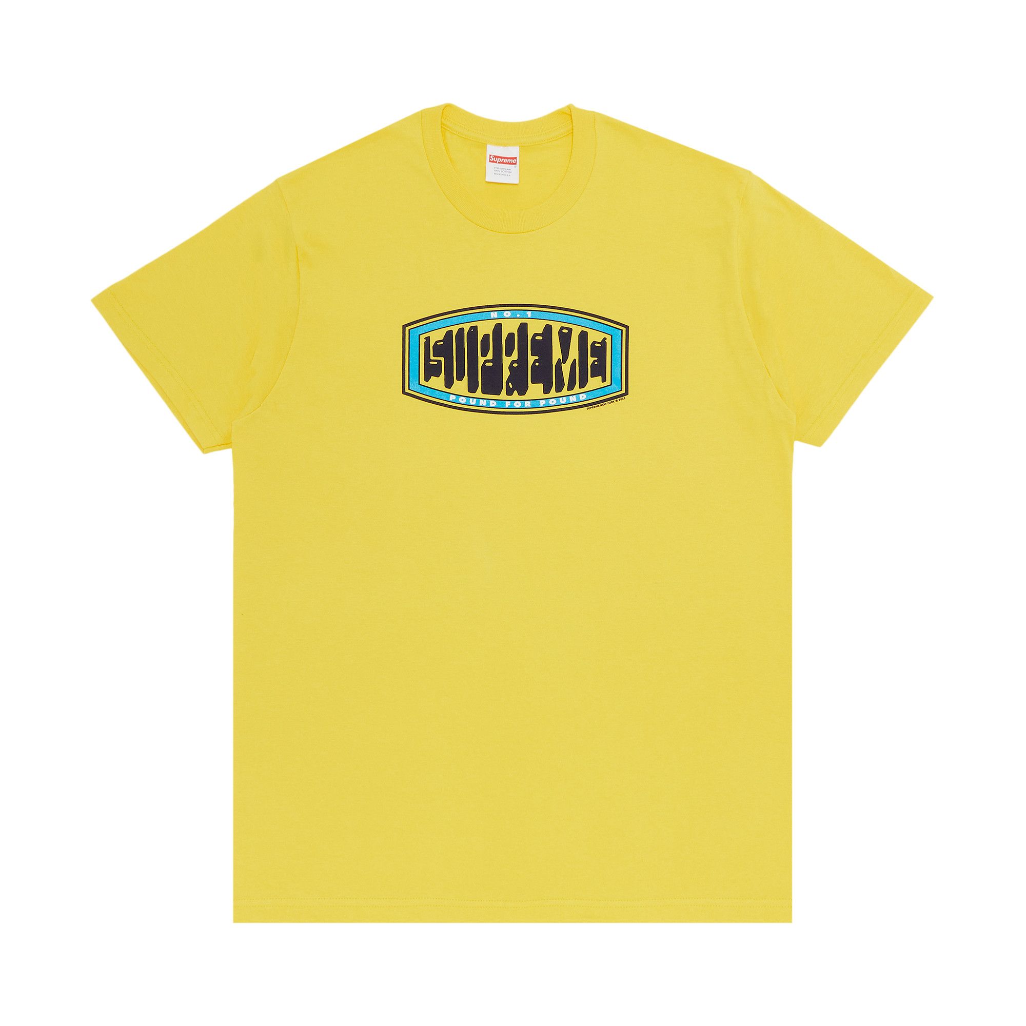 Supreme chrome best sale logo tee yellow