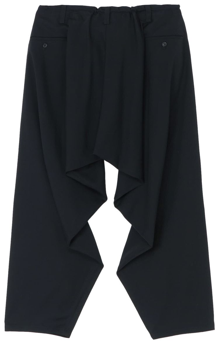 Yohji Yamamoto Pour Homme Inseam Draped Pants Black