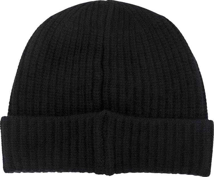 Stone Island Ribbed Beanie Black