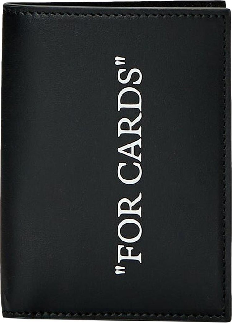 Off-White Quote Bookish Zipped Card Holder 'Black/White'