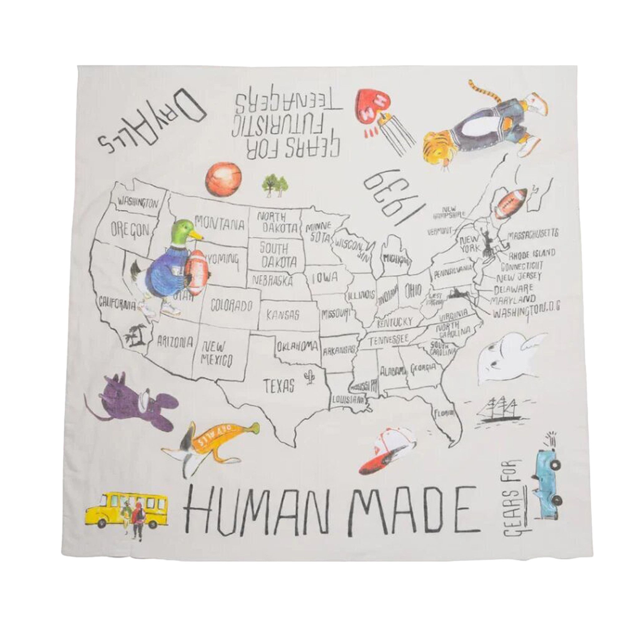 【特別送料無料！】 Made Human Buy Big WHIT HM26GD063 - 'White' Stole Bandana 小物