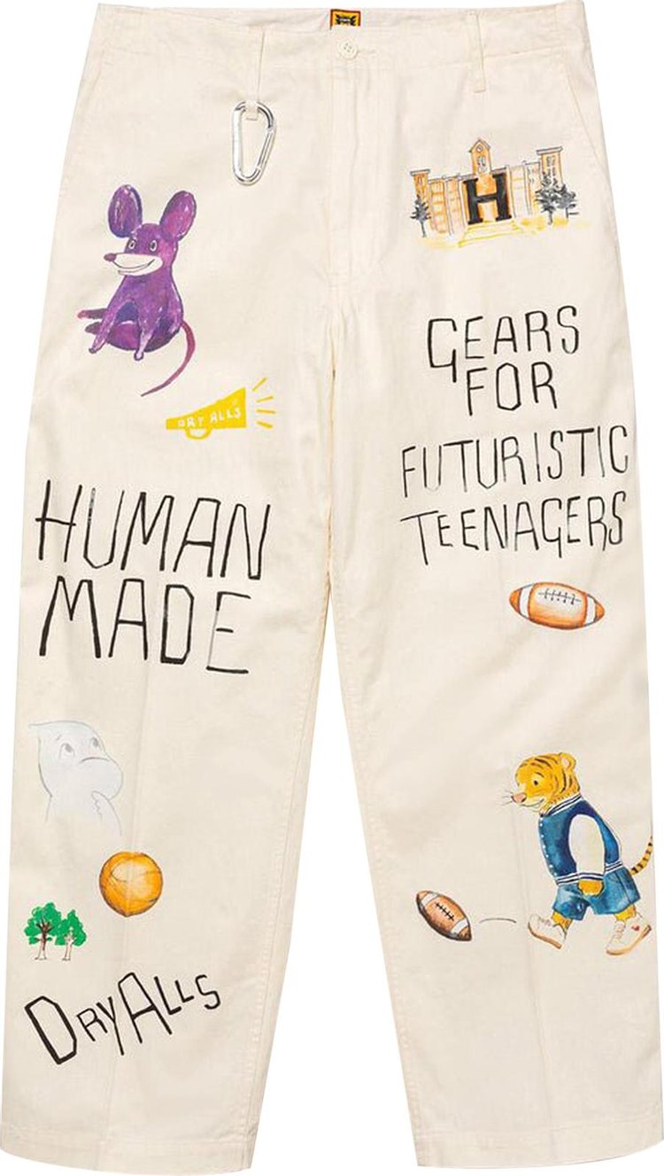 Buy Human Made Printed Chino Pants 'White' - HM26PT005 WHIT | GOAT UK
