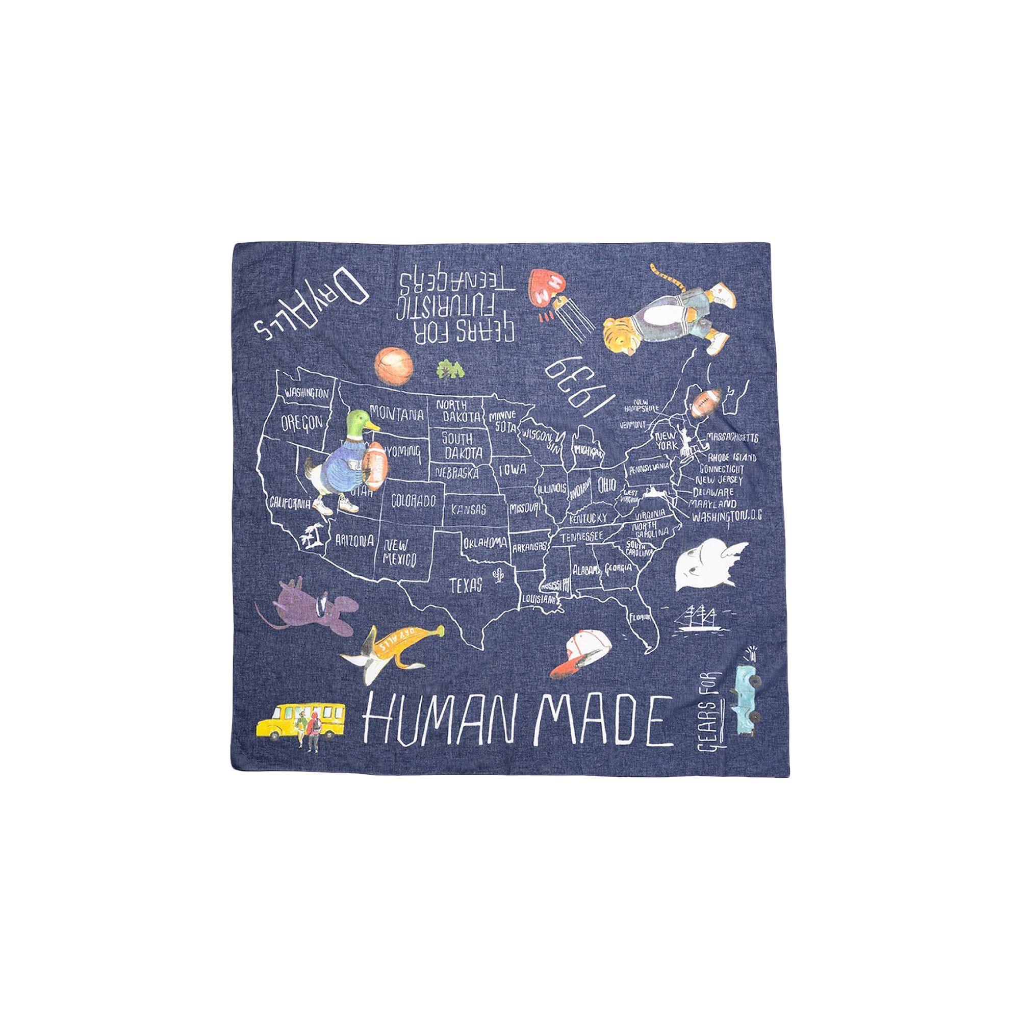 若者に人気のブランド Human Buy Made NAVY HM26GD063 - 'Navy' Stole Bandana Big 小物