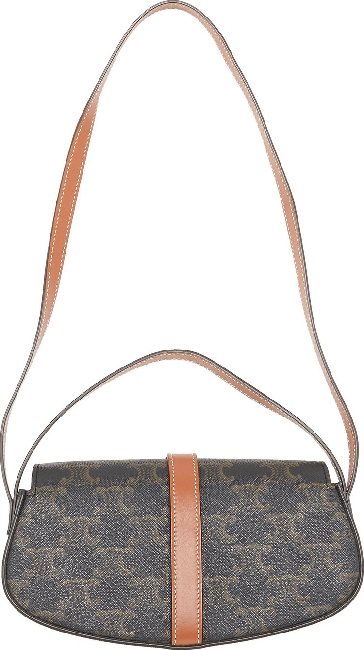 CELINE Clutch On Strap Tabou In Triomphe Canvas Tan