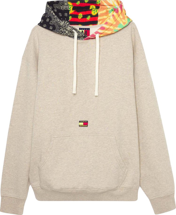 Tommy Hilfiger x Supervsn Graphic Print Hoodie 'Oatmeal Heather'