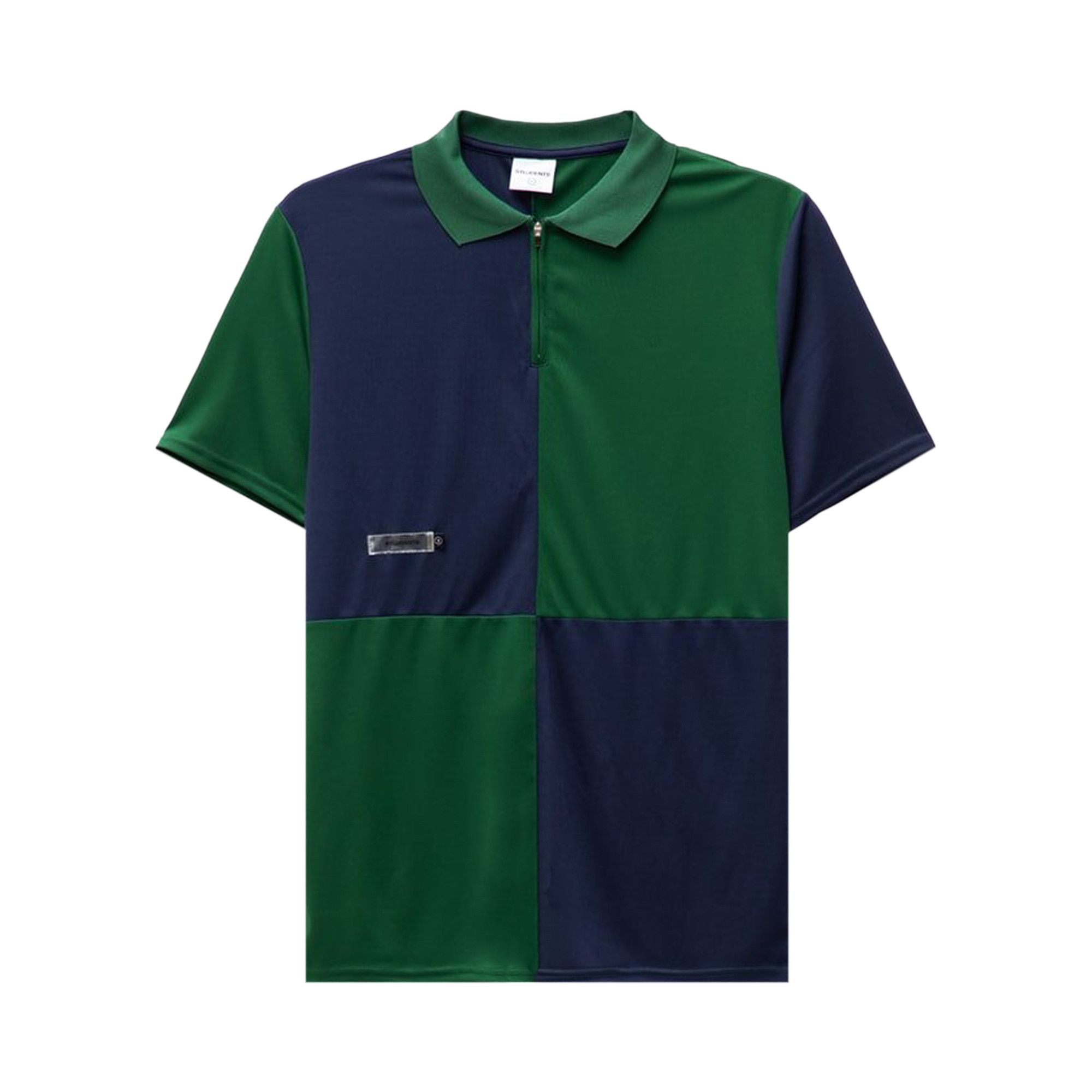 Buy Students Rahm Pique Patchwork Polo Shirt Green SG2301070