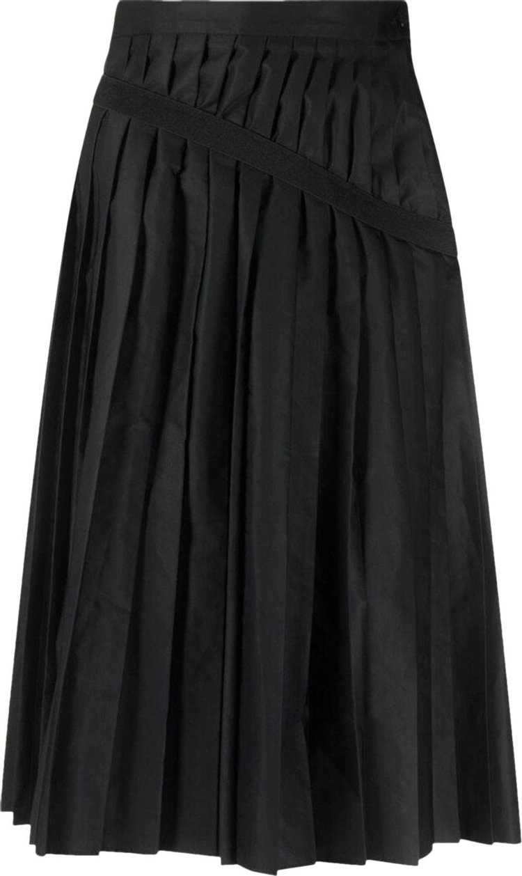 MM6 Maison Margiela Pleated Midi Skirt Khaki