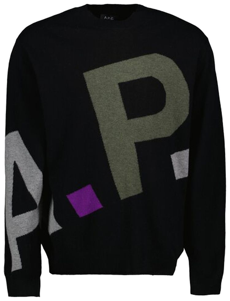 APC Logo All Over Jumper Black
