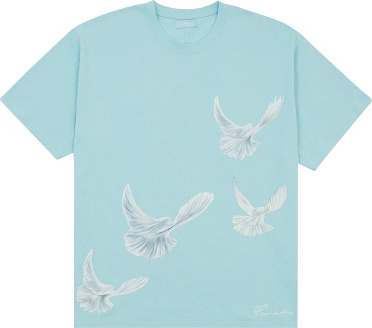 3.PARADIS Singing Doves T-Shirt 'Sky Blue'