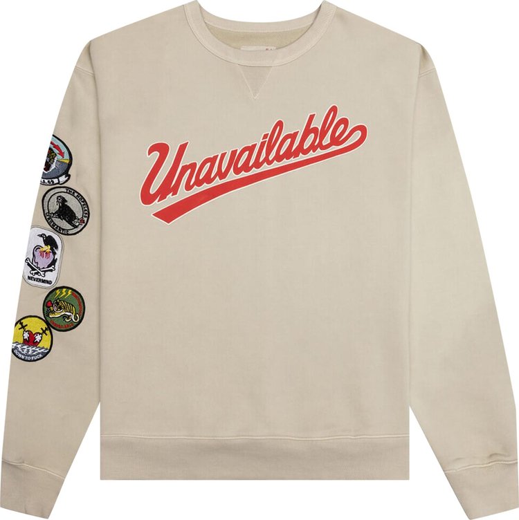 Emotionally Unavailable Patches Crewneck 'Oatmeal'