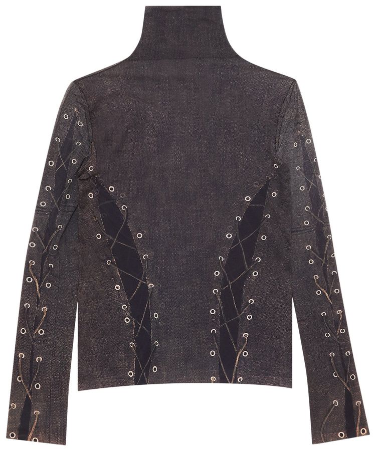 Acne Studios Trompe LOeil Top Dark BrownBeige