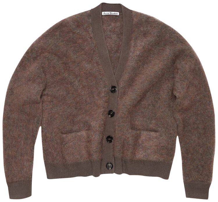 Acne Studios Wool Mohair Cardigan BrownBlue Melange