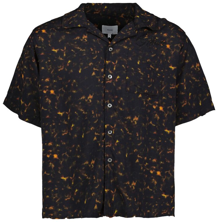 Rhude Rayon Tortoise Shirt BlackMulticolor