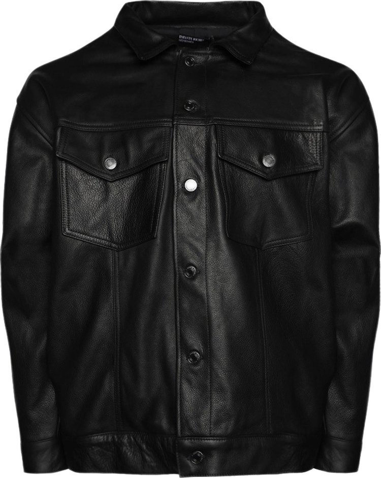 Buy Enfants Riches Déprimés Leather Trucker Jacket 'Black' - 030 383 ...