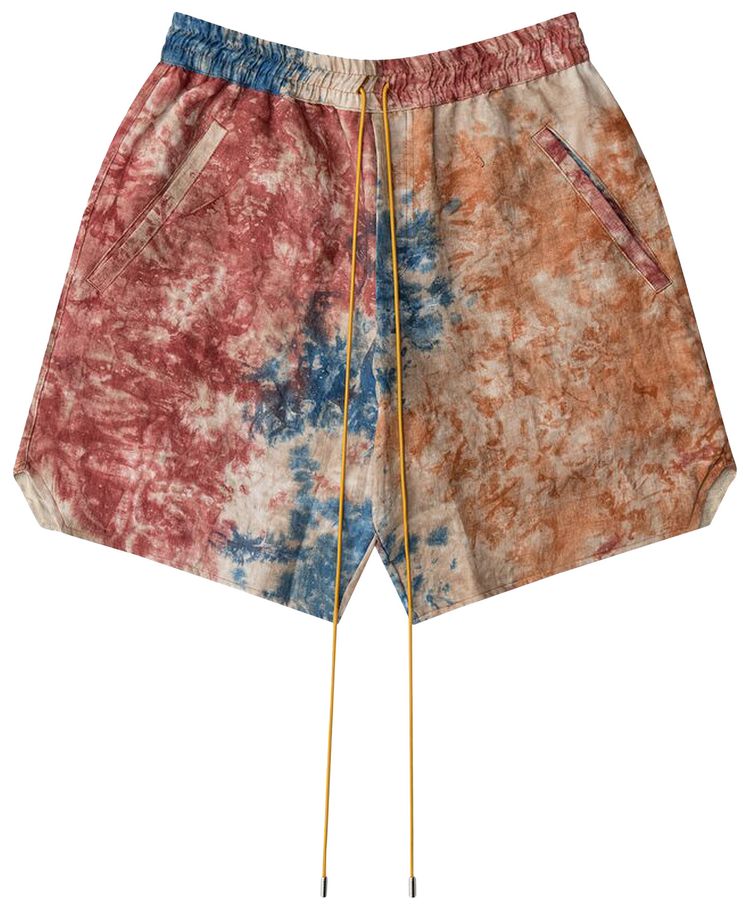 Rhude Peace Camo Linen Shorts OrangeBlue Ombre