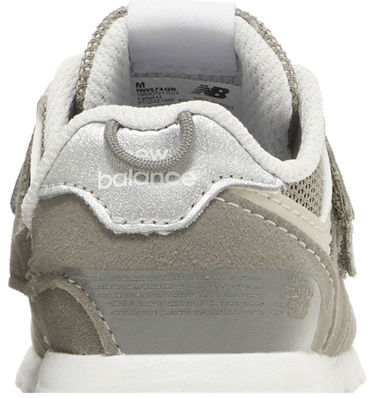 New Balance 574 New B Hook  Loop Toddler Rain Cloud Silver Metallic