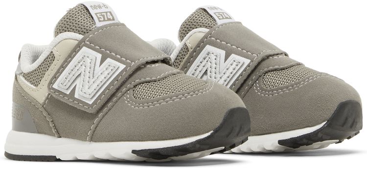 New Balance 574 New B Hook  Loop Toddler Rain Cloud Silver Metallic