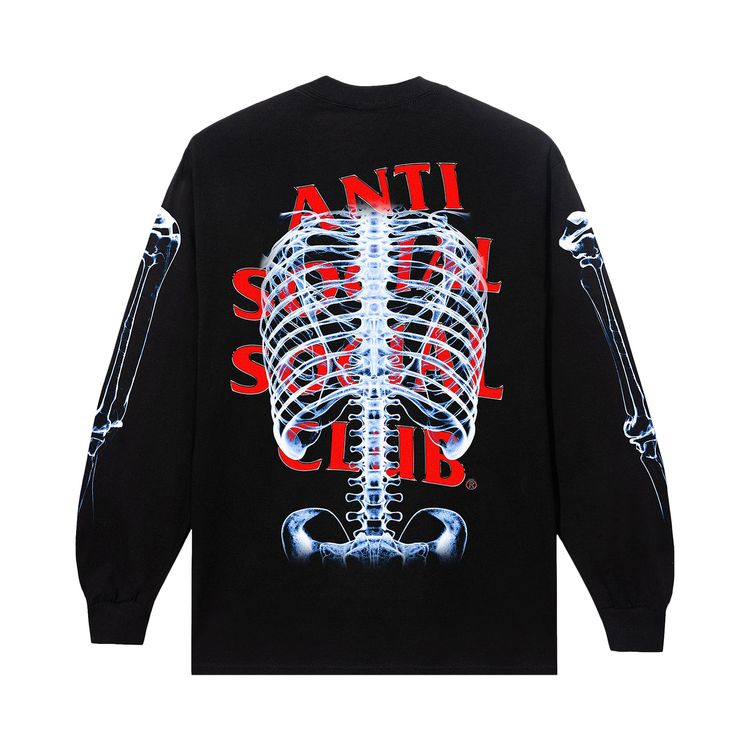 Buy Anti Social Social Club Bones Long-Sleeve Tee 'Black' 0657 - Main Image