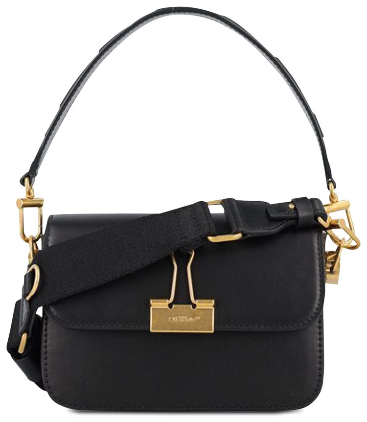 Off White Plain Blinder Shoulder Bag Black