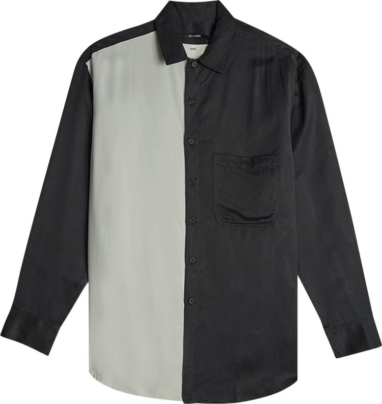 Song for the Mute Long-Sleeve Oversized Shirt 'Black/Chalk'