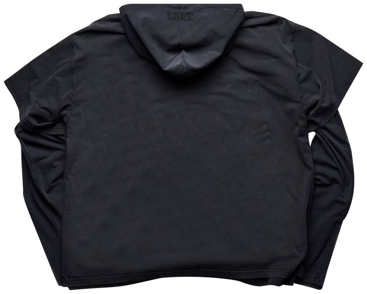 Vetements Cool Earth Hooded Long Sleeve Washed Black