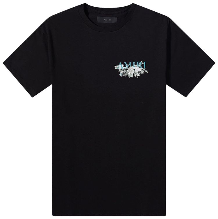 Amiri Floral Logo Tee Black