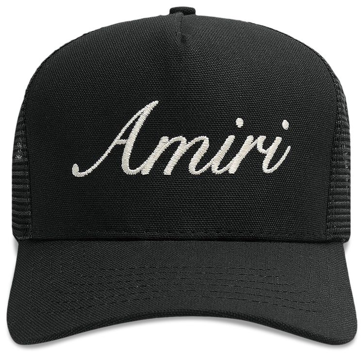 Amiri Script Trucker Hat Black