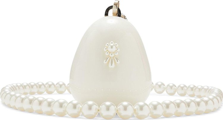 Simone Rocha Faberge Nano Egg Bag With Pearl Crossbody Strap 'Pearl'