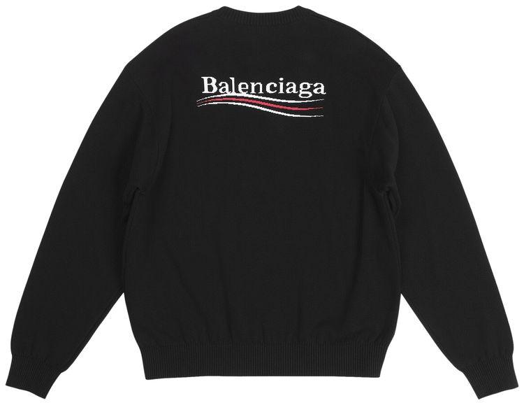 Crew Neck Balenciaga Political Sweatshirt Buy Balenciaga Political