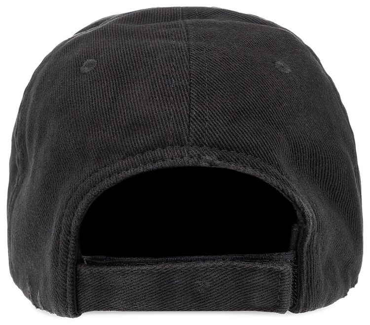 Balenciaga Distressed Brim Cap BlackWhite