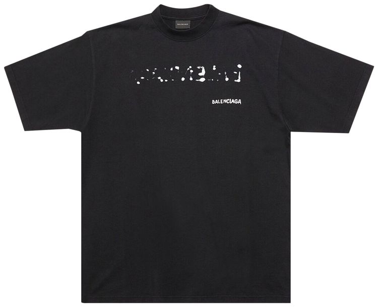 Balenciaga Large Fit T Shirt BlackWhite