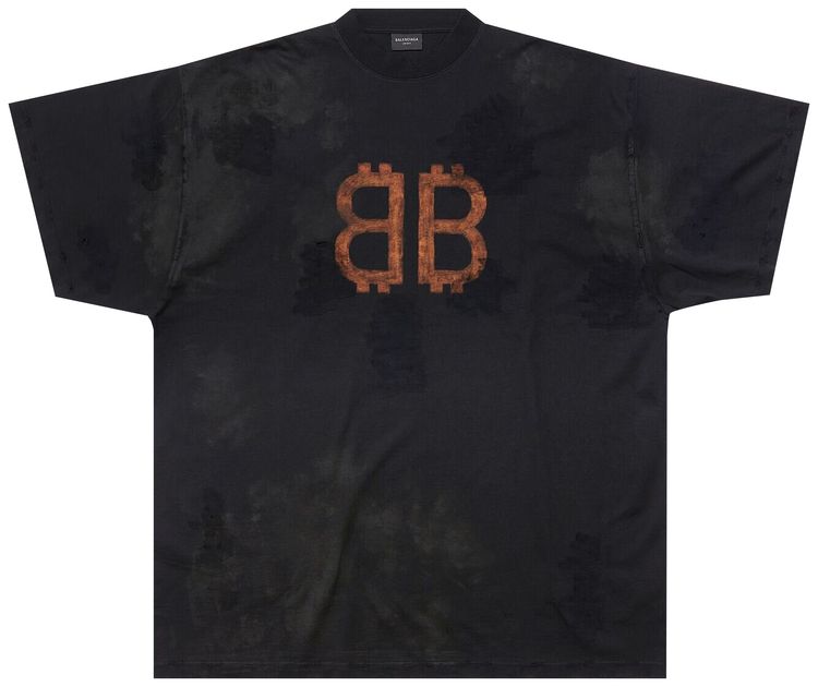 Balenciaga Oversized T Shirt Washed Black