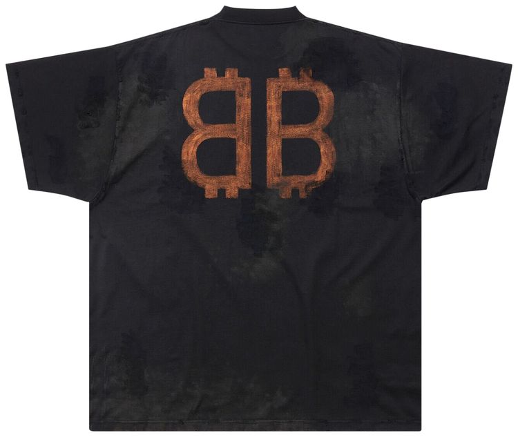 Balenciaga Oversized T Shirt Washed Black