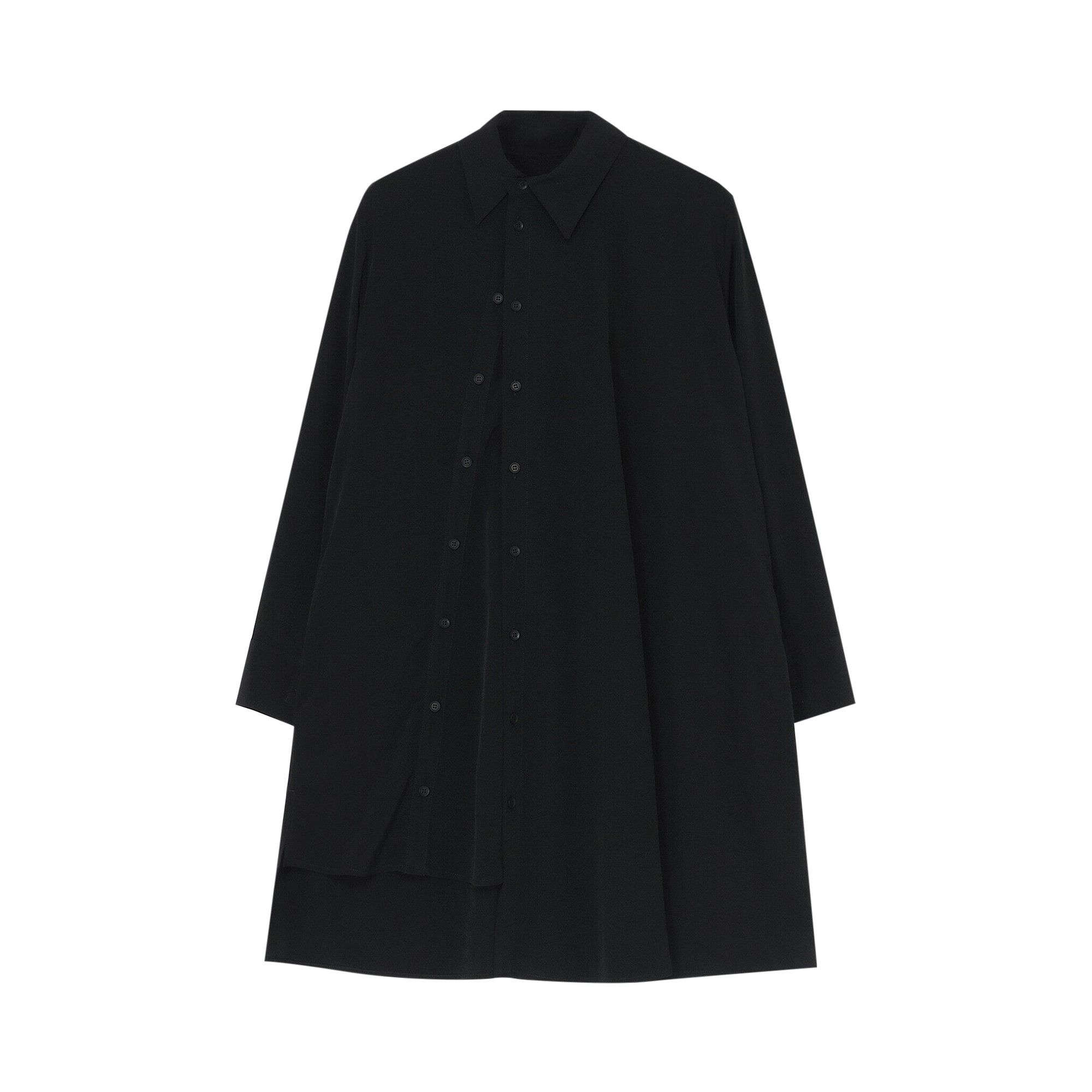 Buy Yohji Yamamoto Asymmetric Shirt 'Black' - FU B51 500 2 | GOAT