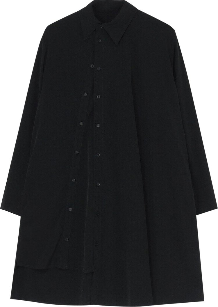 Buy Yohji Yamamoto Asymmetric Shirt 'Black' - FU B51 500 2 | GOAT