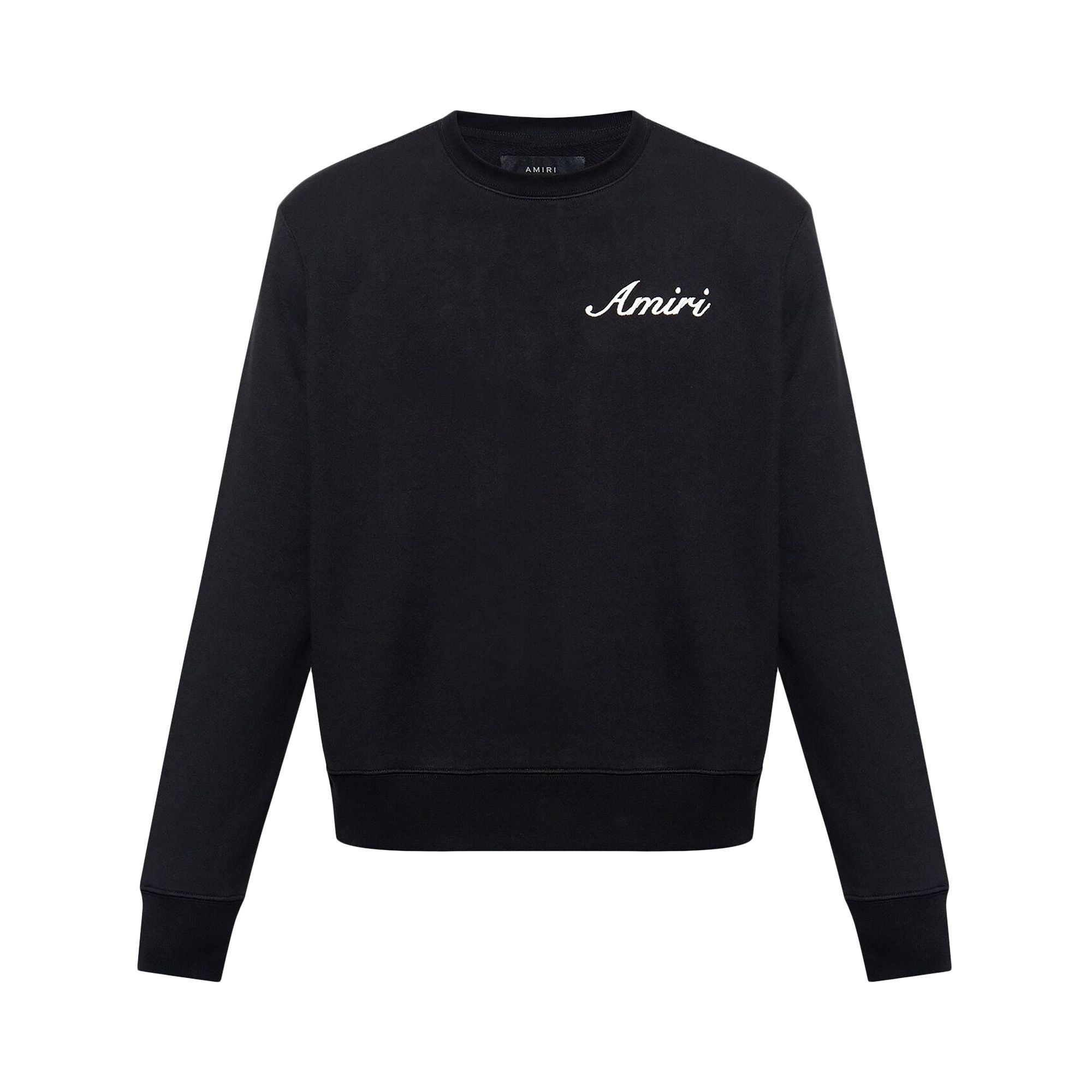 Amiri スクリプトロゴ刺繍 クルーネックスウェット ブラック Buy Amiri Script Logo Crew 'Black' - PF23MJL008 001 BLAC