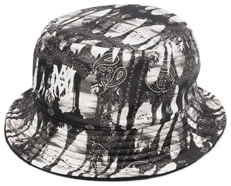 Amiri Bandana Reversible Bucket Hat Black