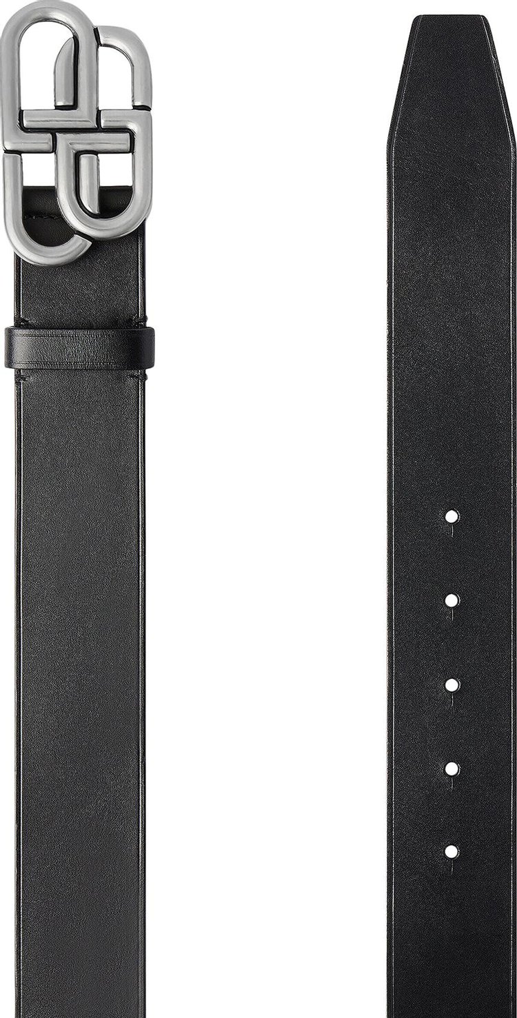 Balenciaga BB Buckle Belt Black