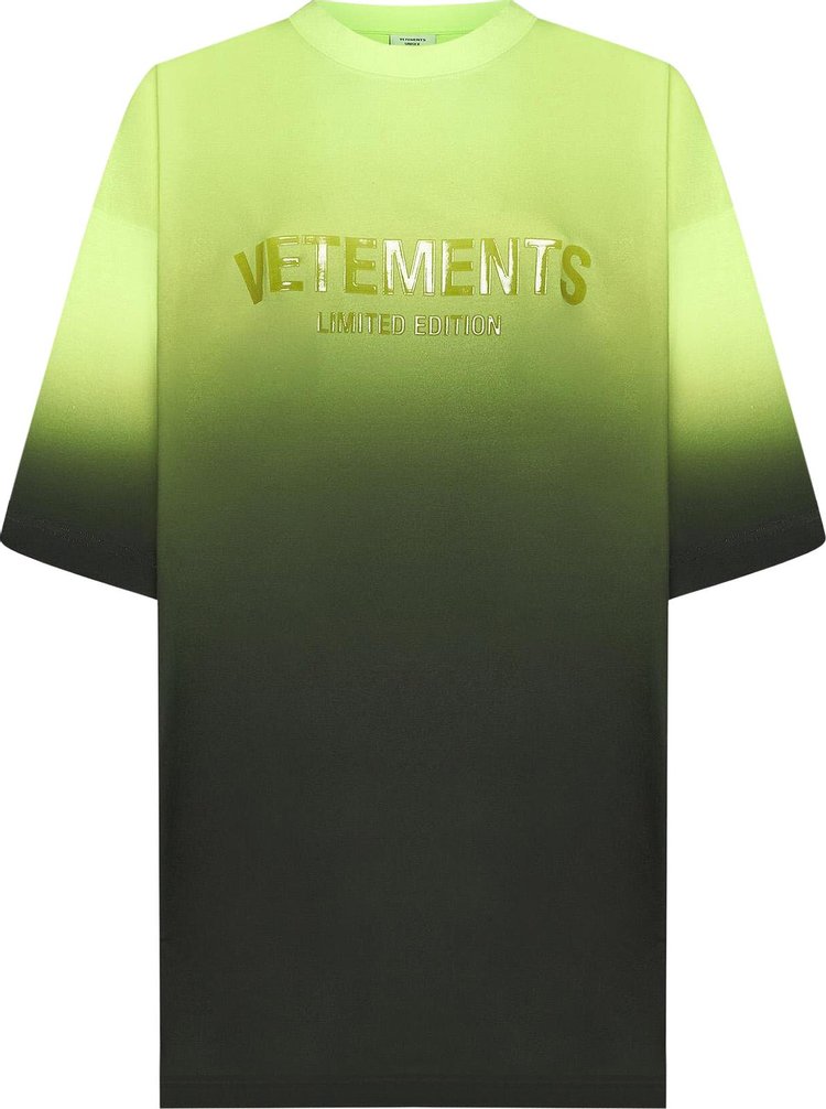 Vetements Gradient Logo Limited Edition T-Shirt 'Yellow'